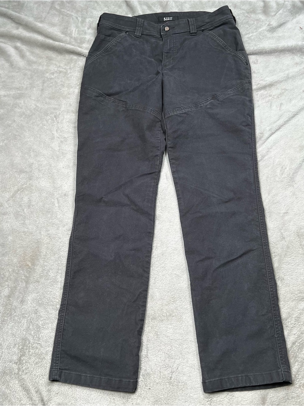 5.11 Tactical Coalition Twill Pants Mens 34x33 Gray Straight Leg Stretch 74533